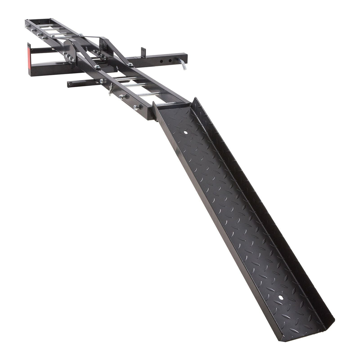 Motorcycle Carrier, 600 LBS Steel Motorcycle Carrier Hitch Mount with Loading Ramp, Scooter Dirt Bike Trailer Hauler with Ratchet Straps and Stabilizer, for Car, Truck with 2" Hitch Receiver