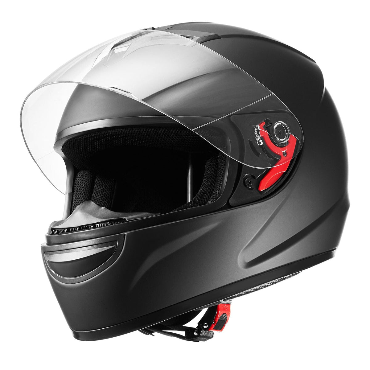 Motorcycle Helmet, Full Face, Adult Motocross Dirt Bike Helmet with Tinted and Clear Dual Visor, Motorbike Racing Street with Detachable Liner for Men & Women, DOT Approved, (Matte Black, XL)