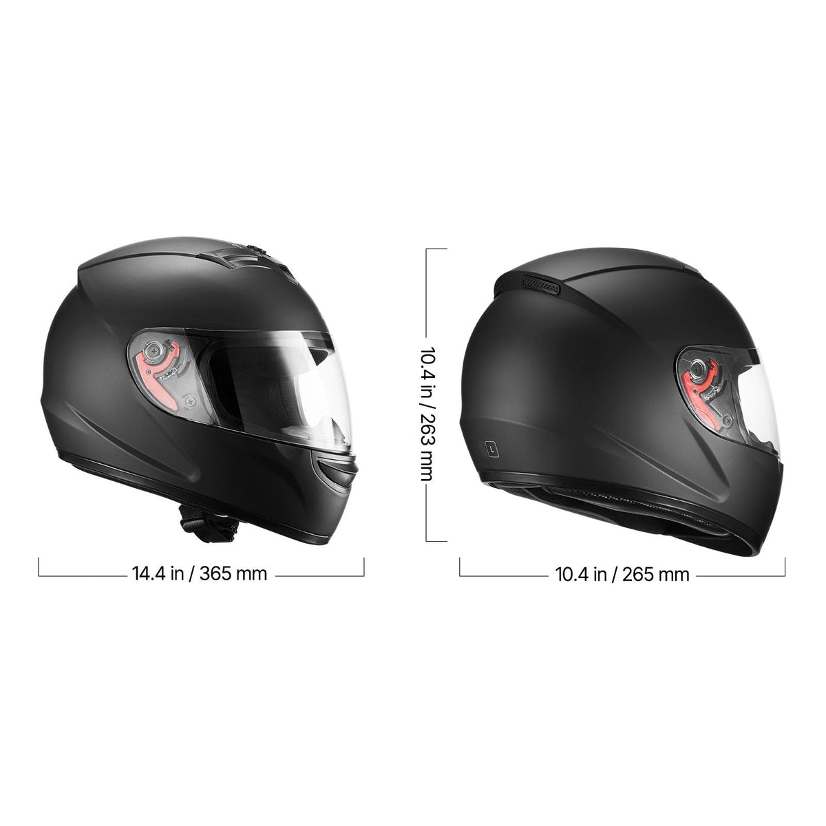 Motorcycle Helmet, Full Face, Adult Motocross Dirt Bike Helmet with Tinted and Clear Dual Visor, Motorbike Racing Street with Detachable Liner for Men & Women, DOT Approved, (Matte Black, XL)