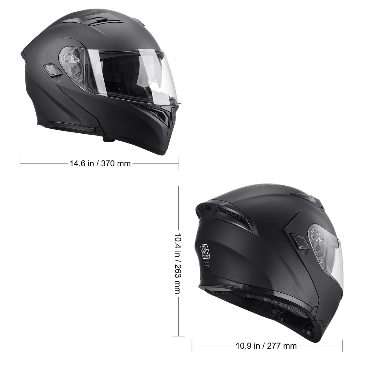 Motorcycle Helmet, Unmasked, Smart Street ABS & High Density Helmet with Bluetooth Slot & Interchangeable Lens, DOT Approved Comfortable Motocross Helmet, Fit for Youth & Adults