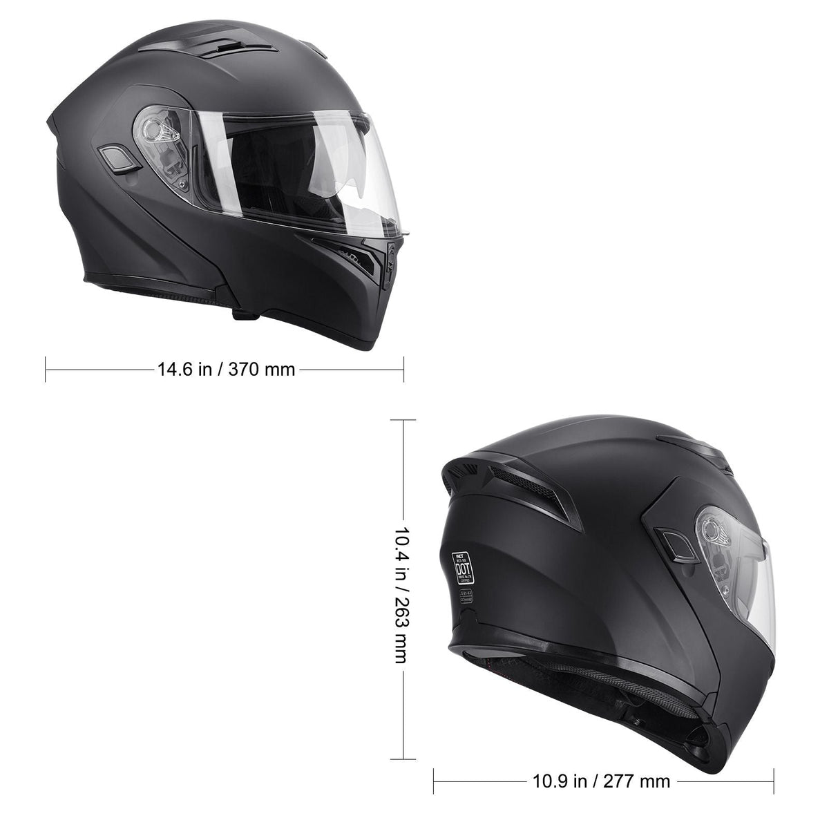 Motorcycle Helmet, Unmasked, Smart Street ABS & High Density Helmet with Bluetooth Slot & Interchangeable Lens, DOT Approved Comfortable Motocross Helmet, Fit for Youth & Adults