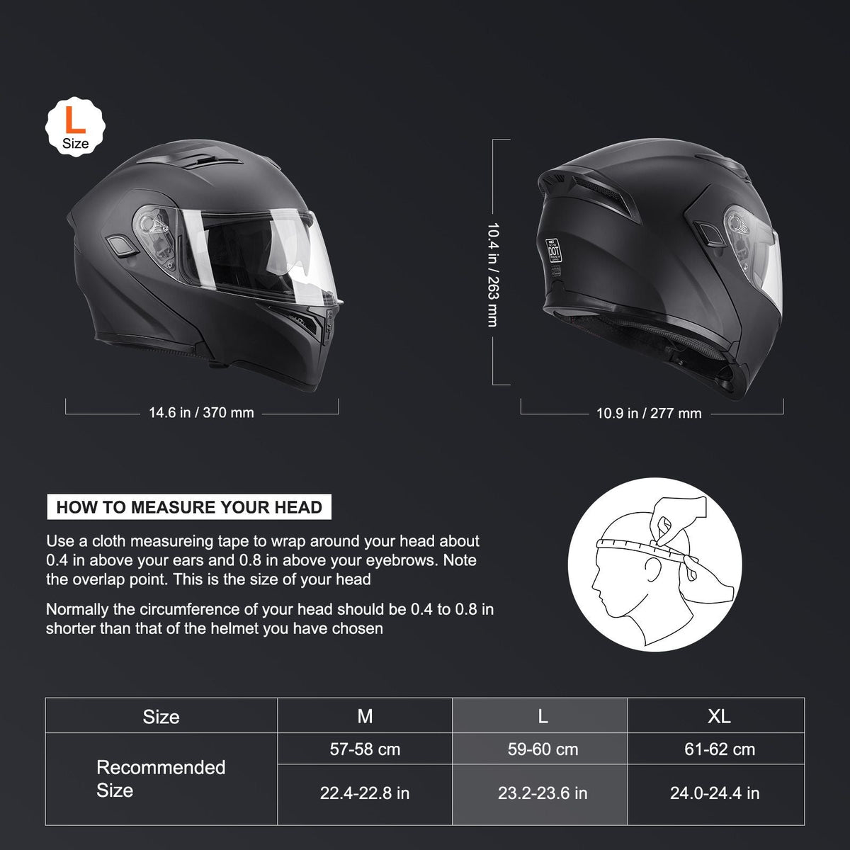 Motorcycle Helmet, Unmasked, Smart Street ABS & High Density Helmet with Bluetooth Slot & Interchangeable Lens, DOT Approved Comfortable Motocross Helmet, Fit for Youth & Adults