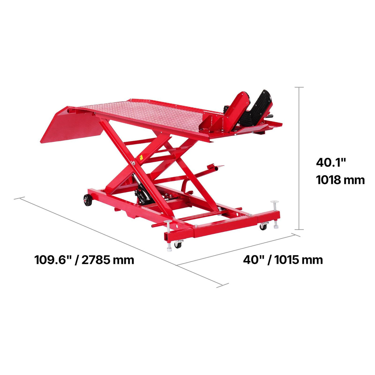 Motorcycle Lift Table, 1000lbs Weight Capacity, 360° Flexible Moving Motorcycle Jack Stand, 8.6-31 in Height Range, Heavy Duty Bike Repair Stand with Security Lock for ATVs, Dirt Bike