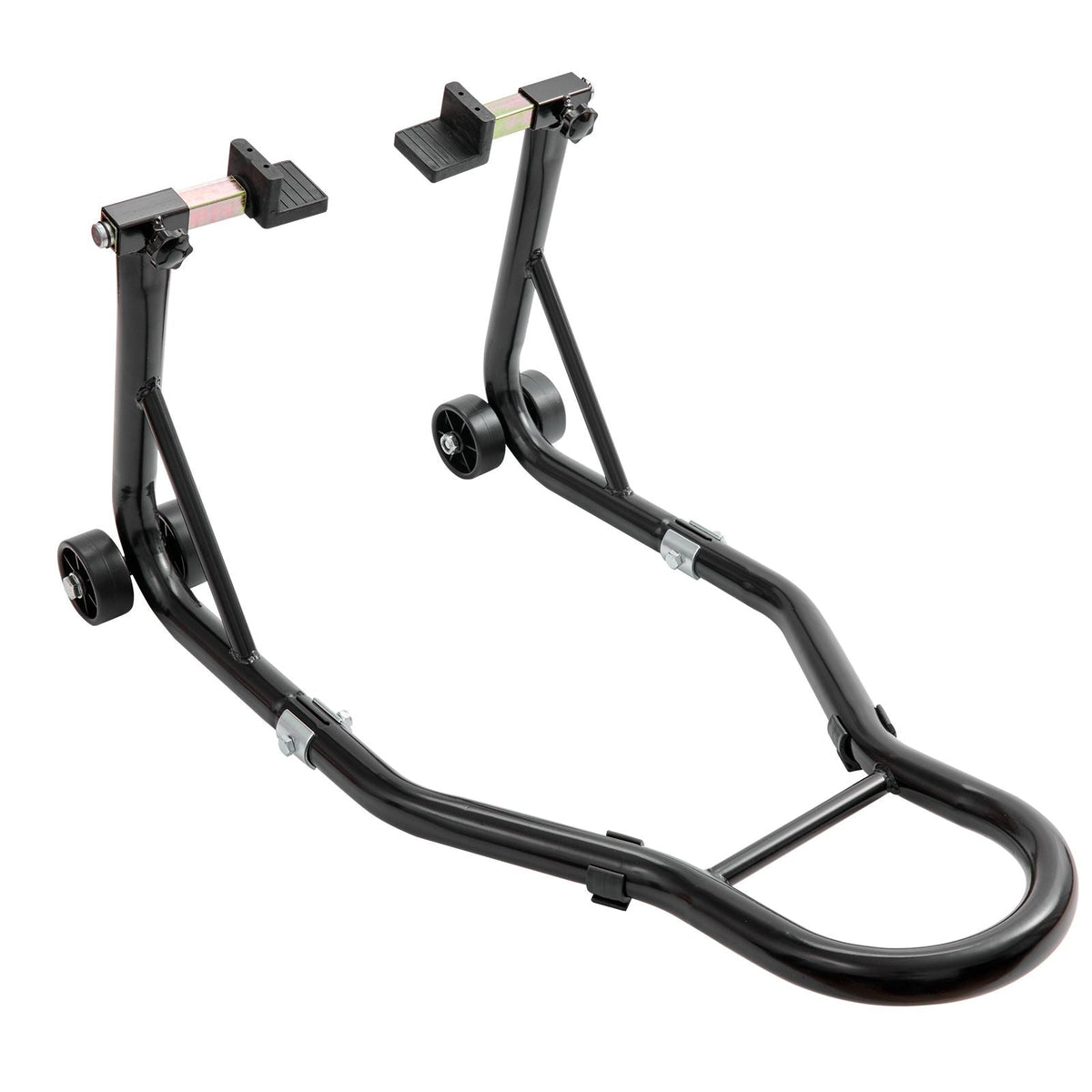 Motorcycle Rear Wheel Stand, with U + L Fork Swingarm Spool, 850 lbs Capacity Heavy Duty Rear Wheel Stand Motorcycle Lift Jack Stand, for Suzuki Yamaha Honda Kawasaki, Black