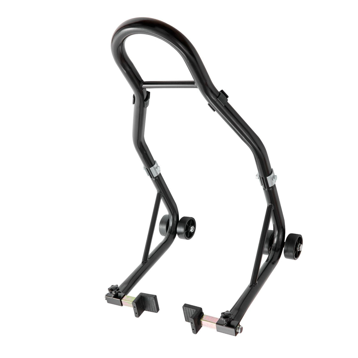 Motorcycle Rear Wheel Stand, with U + L Fork Swingarm Spool, 850 lbs Capacity Heavy Duty Rear Wheel Stand Motorcycle Lift Jack Stand, for Suzuki Yamaha Honda Kawasaki, Black