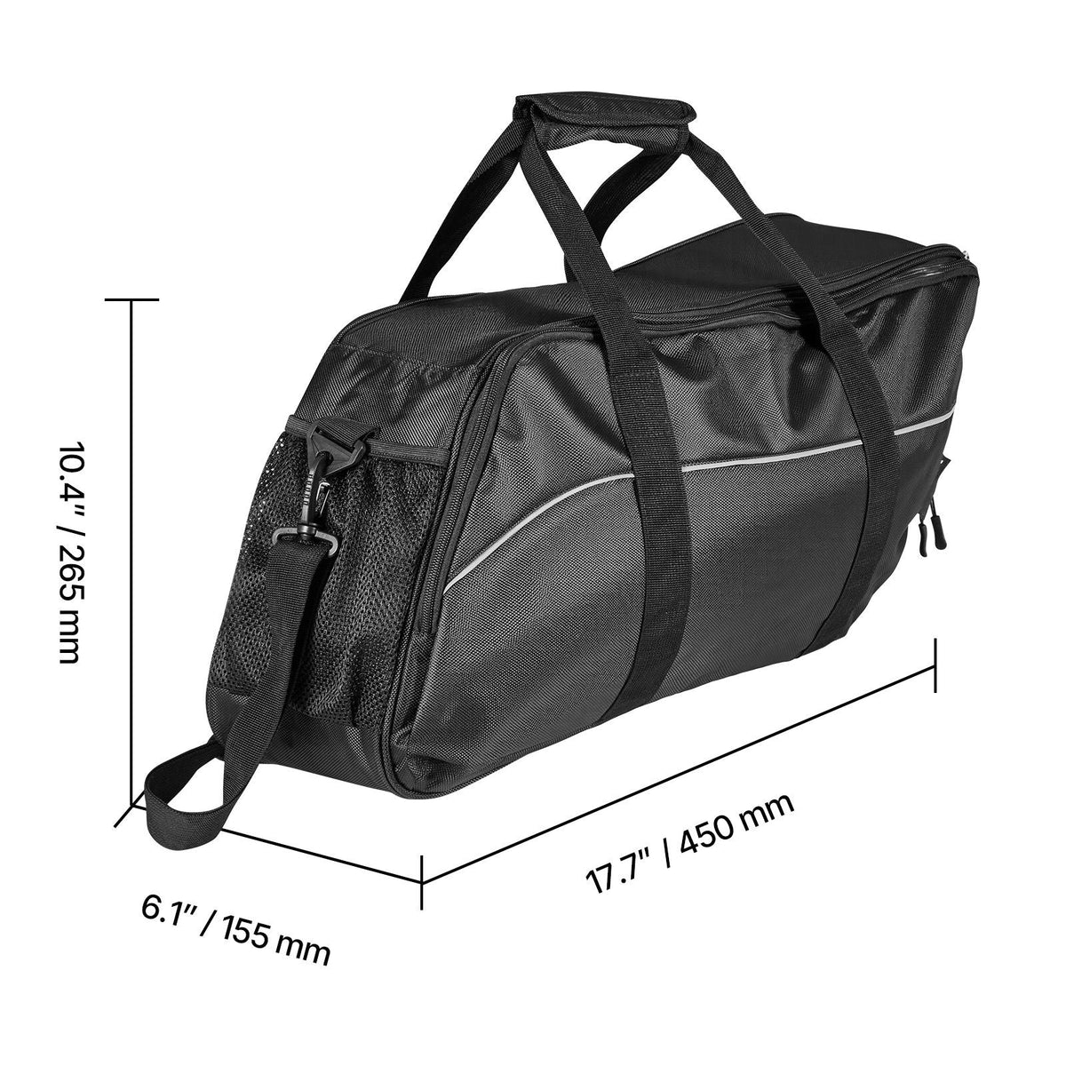 Motorcycle Saddlebag Liner Bag, 18 L Insert Storage Travel Luggage Bag Organizer, Compatible with Harley Davidson 1993-2022 Touring Road/Street Glide/Electra Glide/Road King Saddlebag, Black