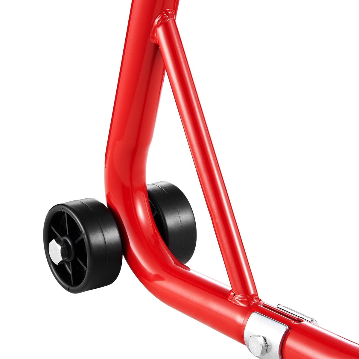 Motorcycle Stand Lift, 850lbs Capacity Front Rear Combo Stand Lift, Front Wheel Dual-Fork Stand, Rear U+L Fork Swingarm Spool Stand, for Most Yamaha Honda Kawasaki Suzuki Motorcycles, Red