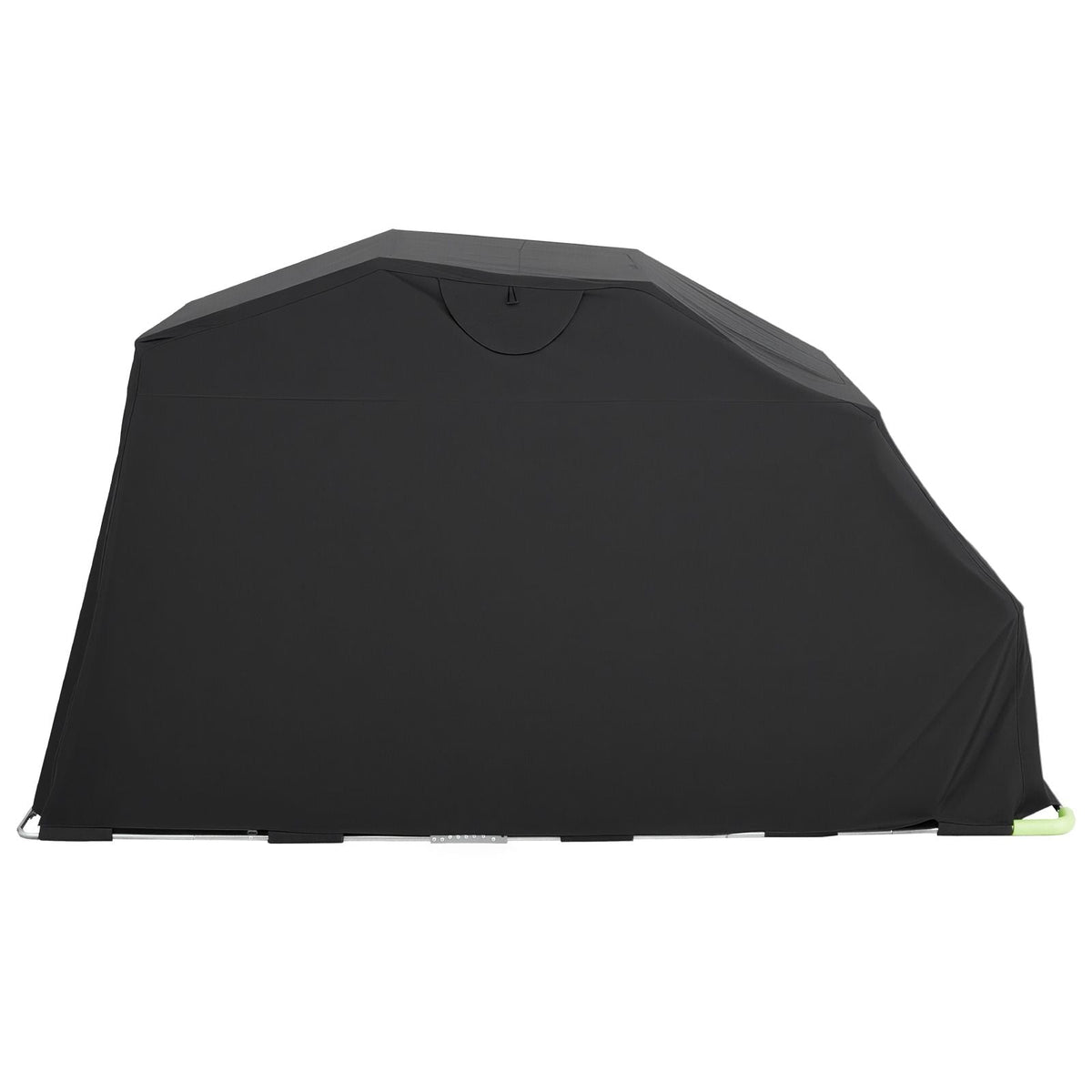 Motorcycle Storage Shelter with Security Lock, 600D Oxford Flip-Up Garage Tent, Heavy-Duty All-Weather Motorcycle Cover with Ventilation Windows, 136x54x75 in Outdoor Vehicle Shelter, Black