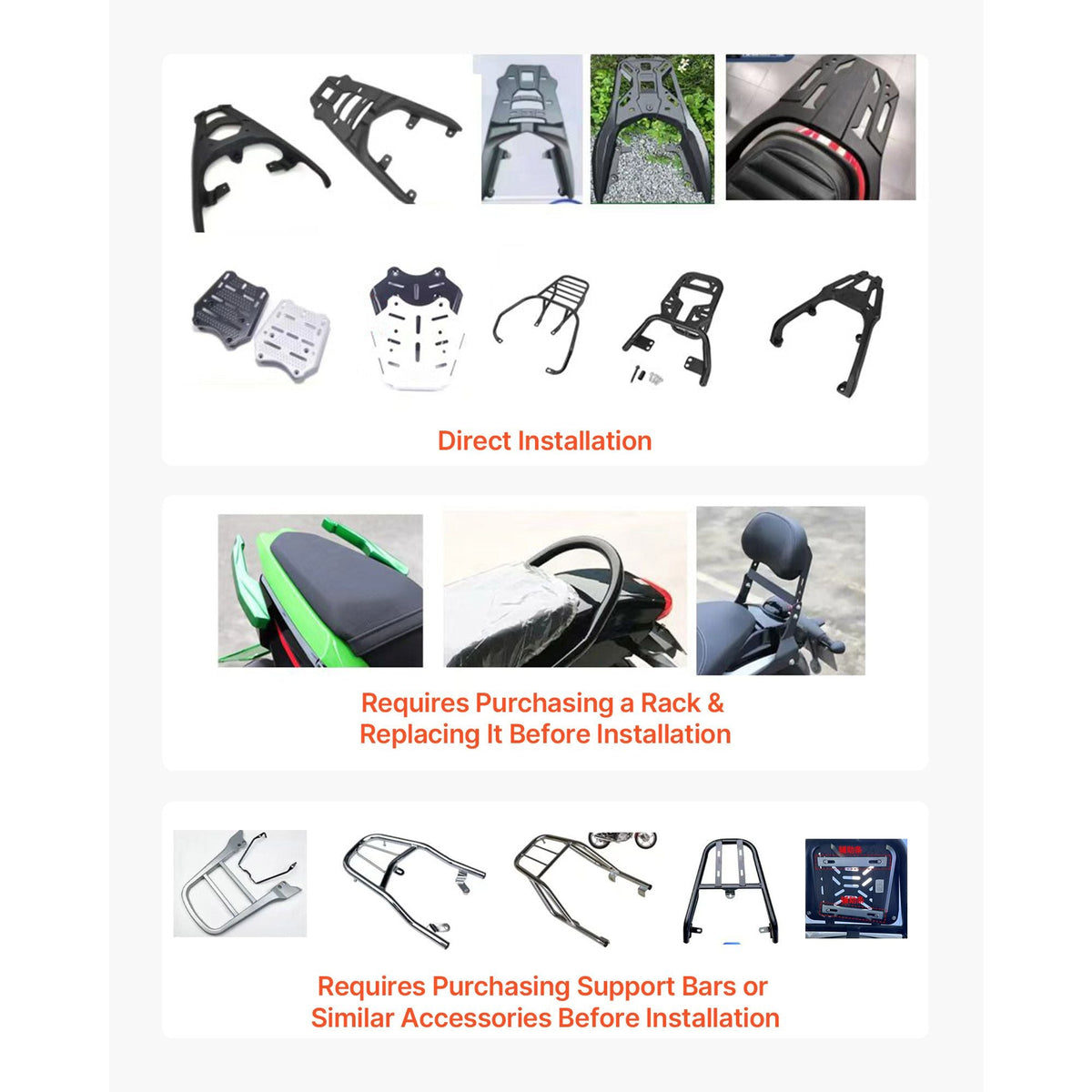 Motorcycle Top Case 55L Universal Aluminum Hard Motorcycle Tail Case, Waterproof Detachable Motorbike Top Box with Security Lock & Leather Liner for Luggage Storage