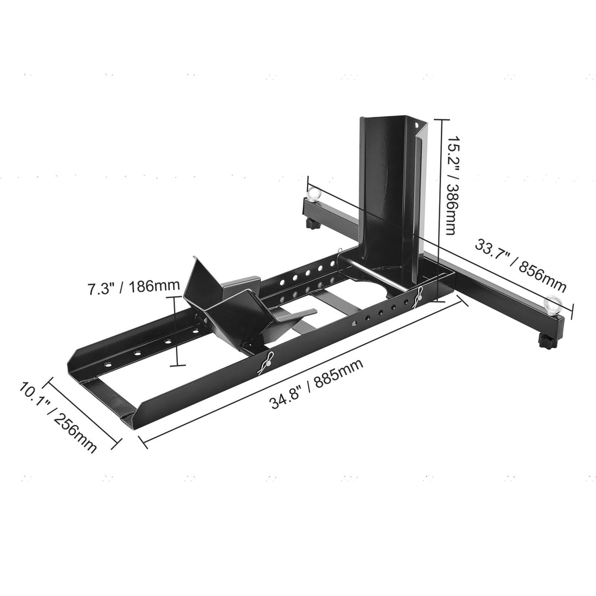 Motorcycle Wheel Chock Upright, 1800 lbs Capacity, Heavy-duty Steel Motorcycle Front Wheel Stand with 6 Adjustable Holes, For 15"-22" Off-Road Motorcycles, Standard Motorcycles