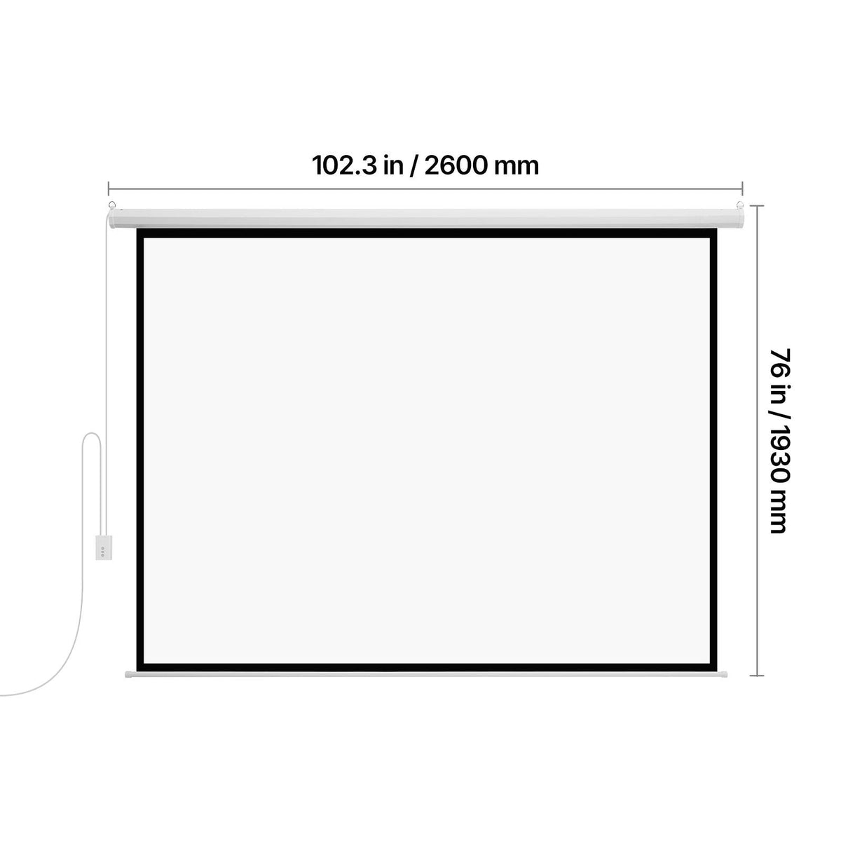 Motorized Projector Screen, 120 inch 4:3 1080 HD Electric Projector Screen, Wall Mounted Projection Dispaly Projector with Remote Control, Automatic Movie Screen for Family Home Office Theater