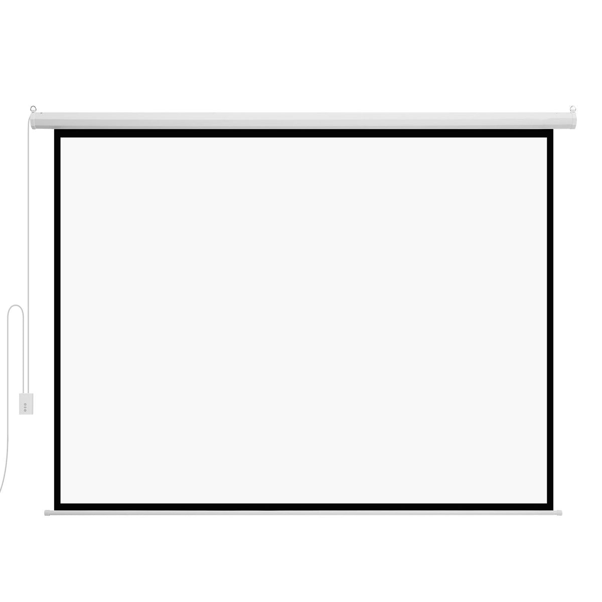 Motorized Projector Screen, 120 inch 4:3 1080 HD Electric Projector Screen, Wall Mounted Projection Dispaly Projector with Remote Control, Automatic Movie Screen for Family Home Office Theater