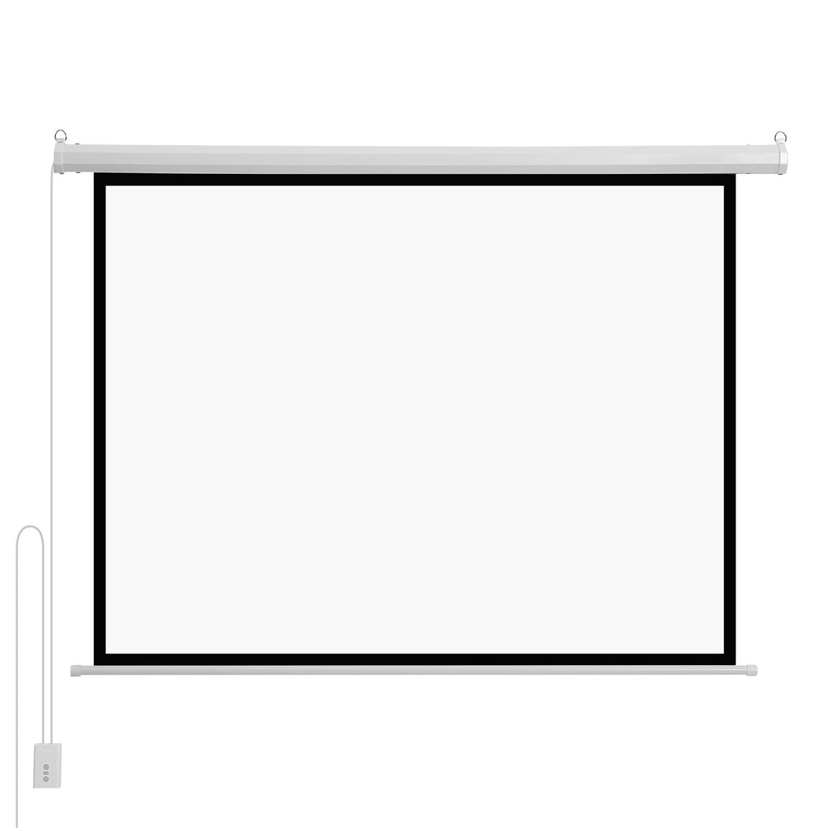 Motorized Projector Screen, 72 inch 4:3 1080 HD Electric Projection Screen, Wall Mounted Projection Dispaly Projector with Remote Control, Automatic Movie Screen for Family Home Office Theater