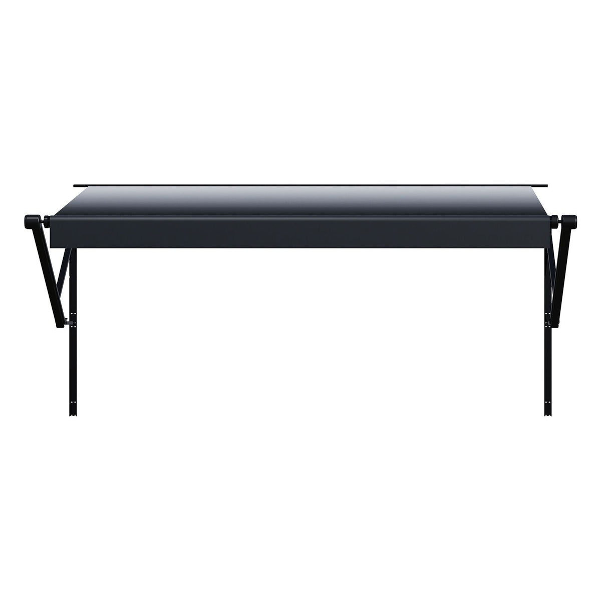 Motorized RV Awning Complete Kit, 10' Retractable Awning with Aluminum Alloy Frame, Outdoor Trailer Awning, Fit for Most RVs(Black Fade)
