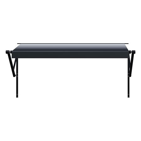 Motorized RV Awning Complete Kit, 16' Retractable Awning with Aluminum Alloy Frame, Outdoor Trailer Awning, Fit for Most RVs(Black Fade)