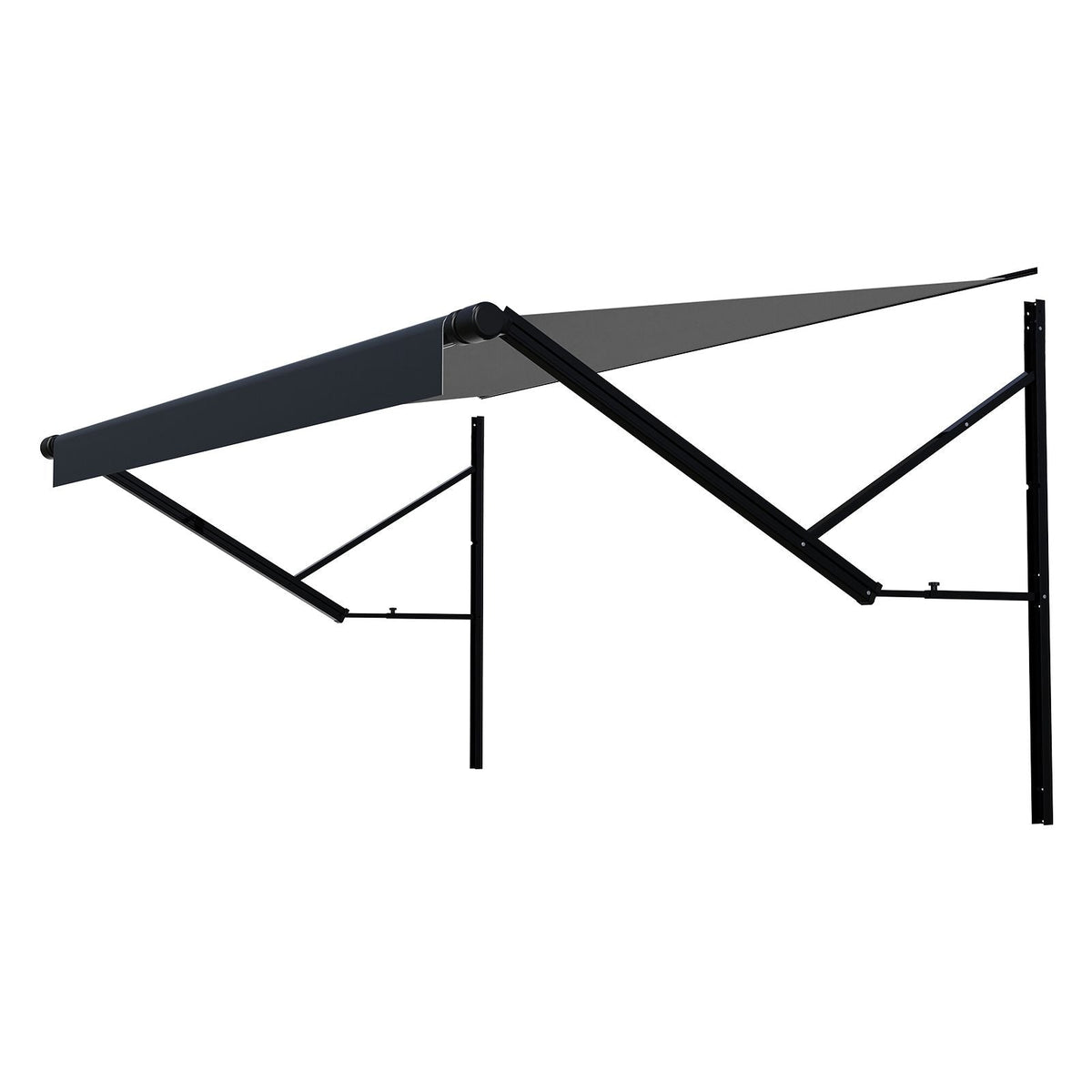Motorized RV Awning Complete Kit, 20' Retractable Awning with Aluminum Alloy Frame, Outdoor Trailer Awning, Fit for Most RVs(Black Fade)