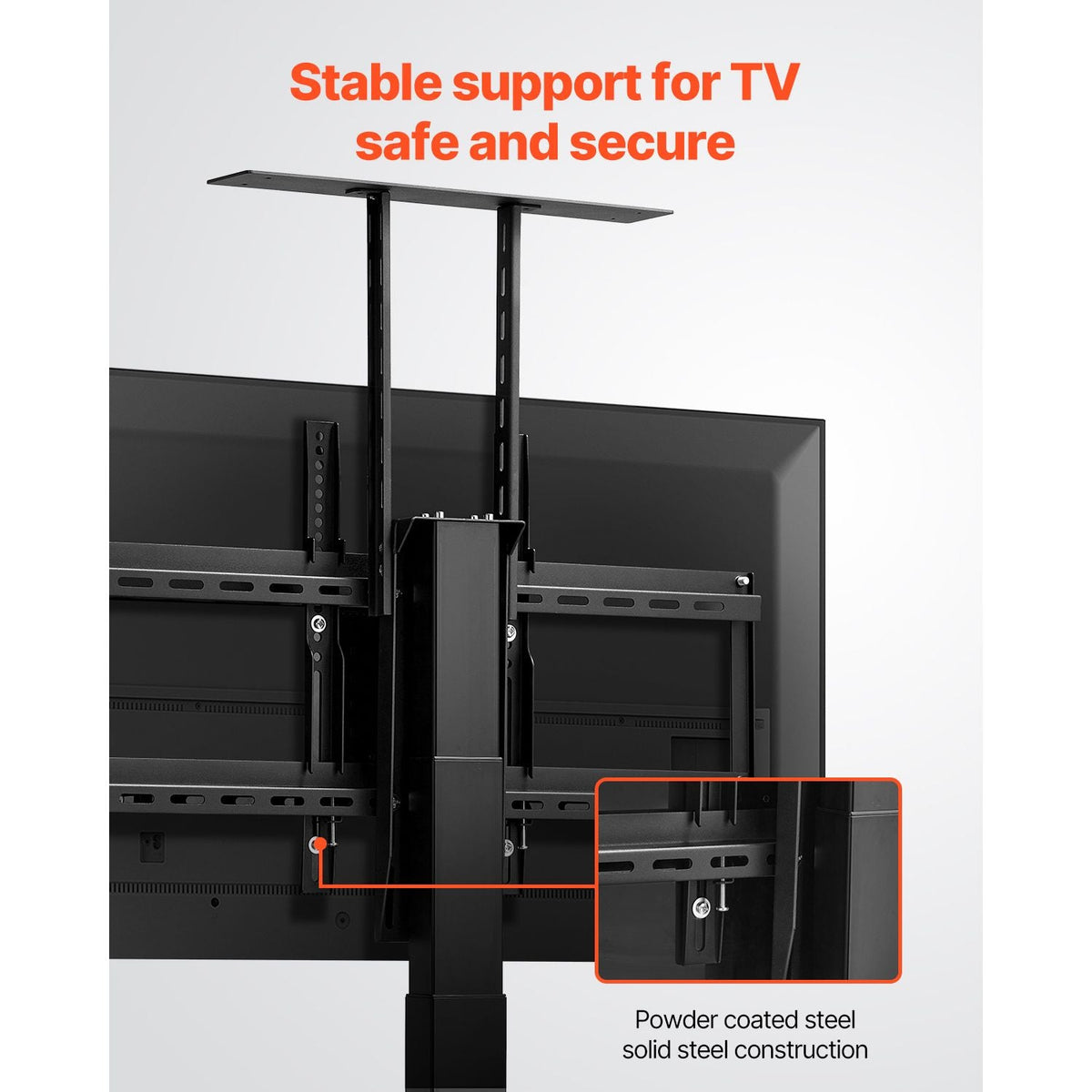 Motorized TV Lift Stand, 120 lbs max Load Adjustable TV Lift Stand Mount Bracket, Vertical Electric TV Bracket with Remote Control, Motorized TV Stand with Max VESA 24 x 16 in, for 32-70 in TVs