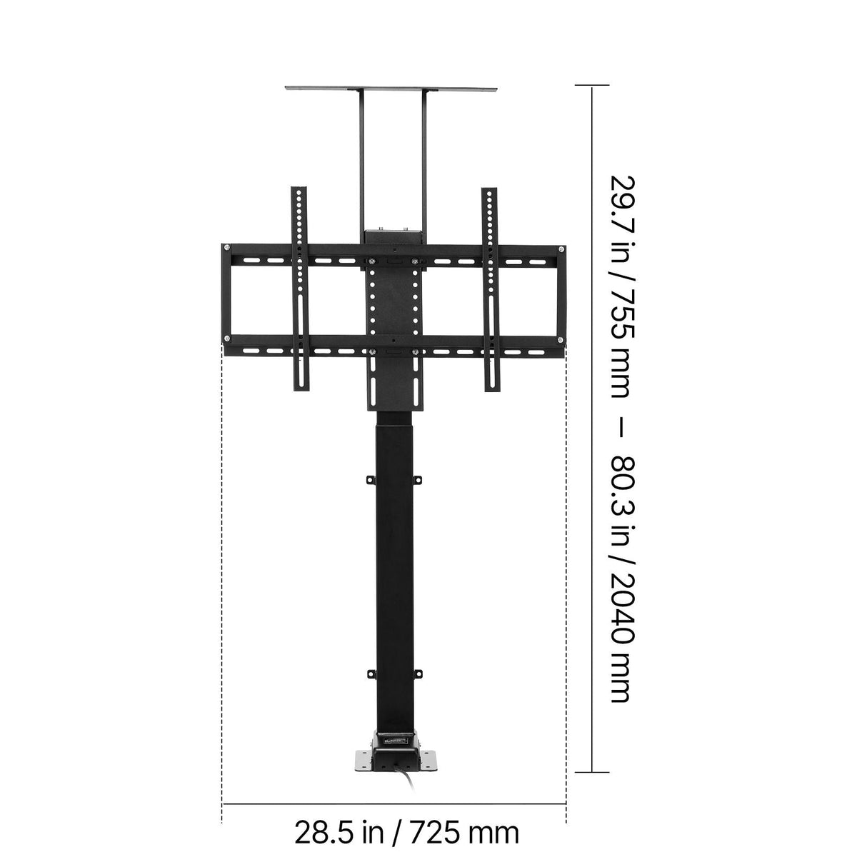 Motorized TV Lift Stand, 120 lbs max Load Adjustable TV Lift Stand Mount Bracket, Vertical Electric TV Bracket with Remote Control, Motorized TV Stand with Max VESA 24 x 16 in, for 32-70 in TVs
