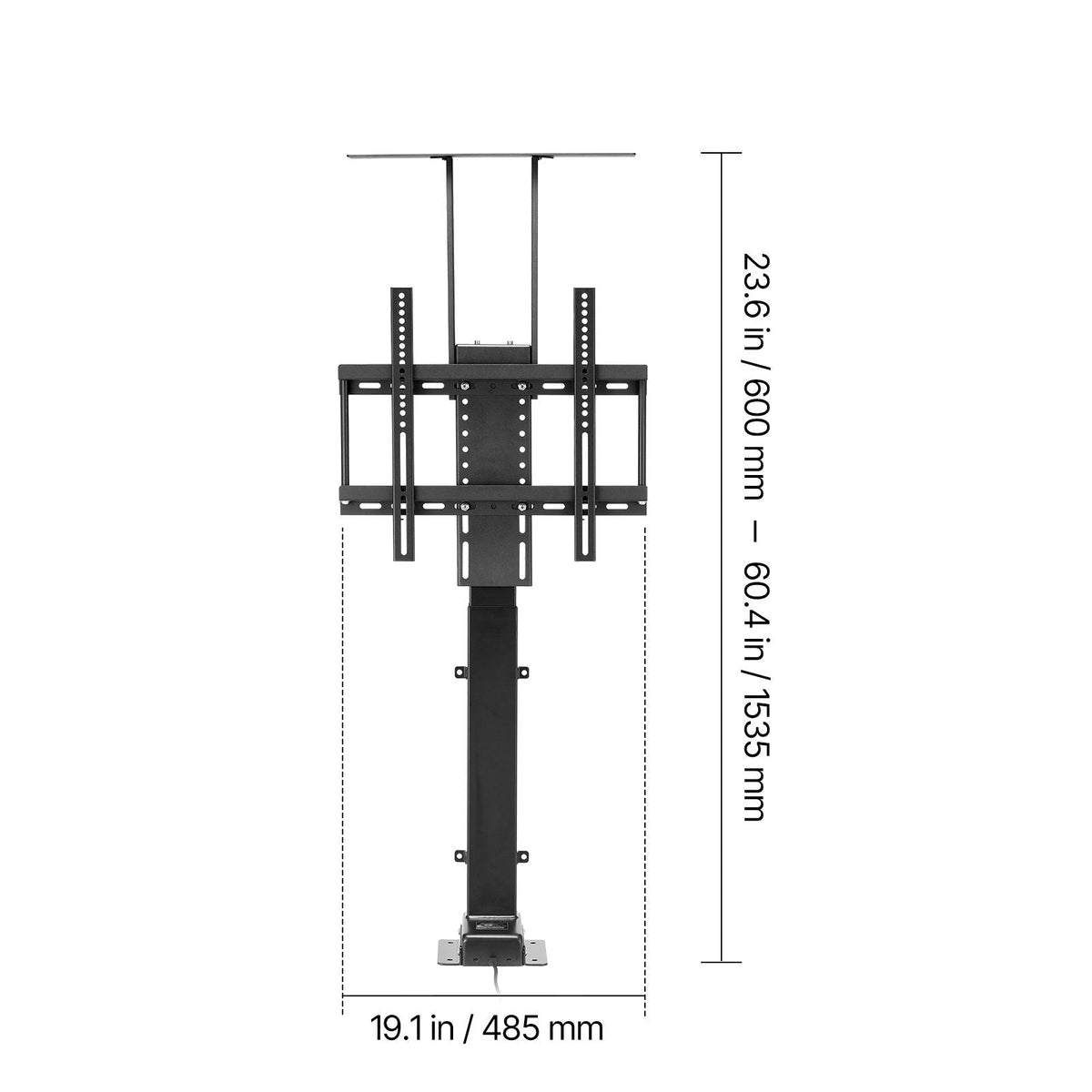 Motorized TV Lift Stand, 132 lbs max Load Adjustable TV Lift Stand Mount Bracket, Vertical Electric TV Bracket with Remote Control, for 32-55 in (Not in Cabinet) / 32 - 50 in (in Cabinet) TVs