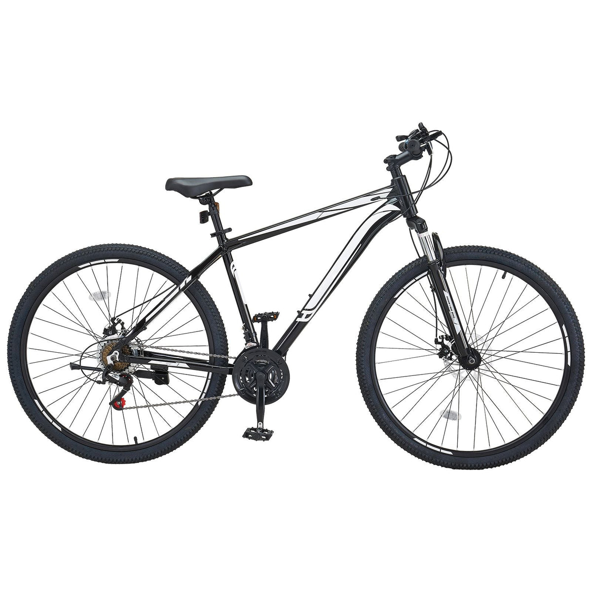 Mountain Bike, 29 inch MTB Bicycle with Front Suspension, 21 Speeds SHIMANO Twist Shifting, Comfort Saddle, Dual Disc Brakes, Aluminum Alloy Frame, Adult Sport Cycling Bicycle Trail Snow