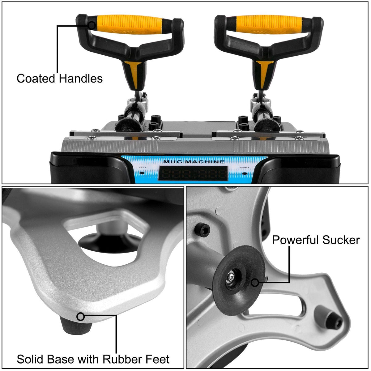 Mug Heat Press, 2pcs 15oz Mug Press Sublimation Machine Dual Station Design, 280W LCD Cup Press Machine for 11oz-15oz, DIY Presser Transferring Pictures on Coffee Mugs Ceramic Cups Bottles