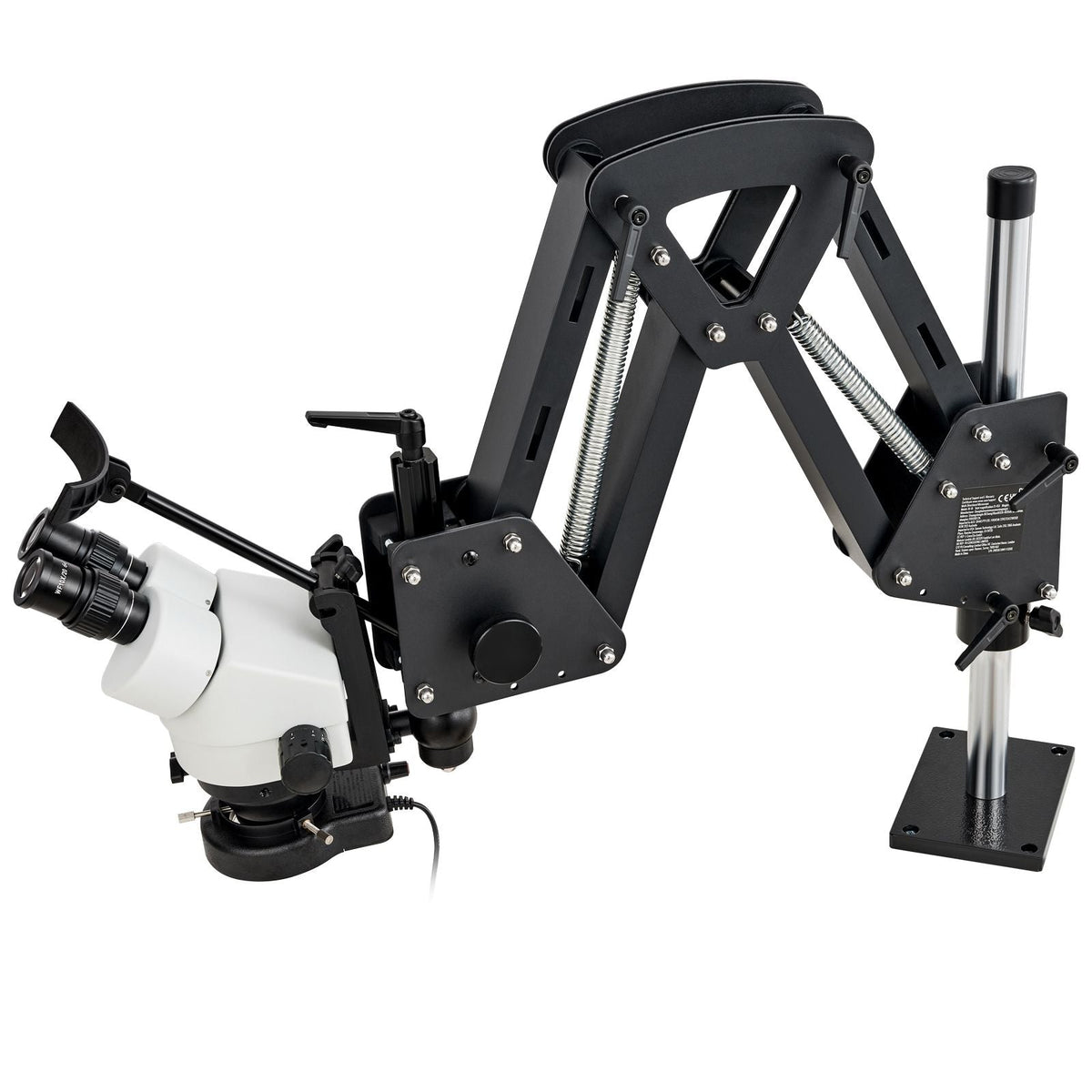 Multi-Directional Microscope with Spring Bracket, 7X-45X Magnification Jewelry Microscope, Micro Jewelry Inlaid Stand with Integrated USB Ring LED Light and 360° Ball Vise, for Jewelry Inlay