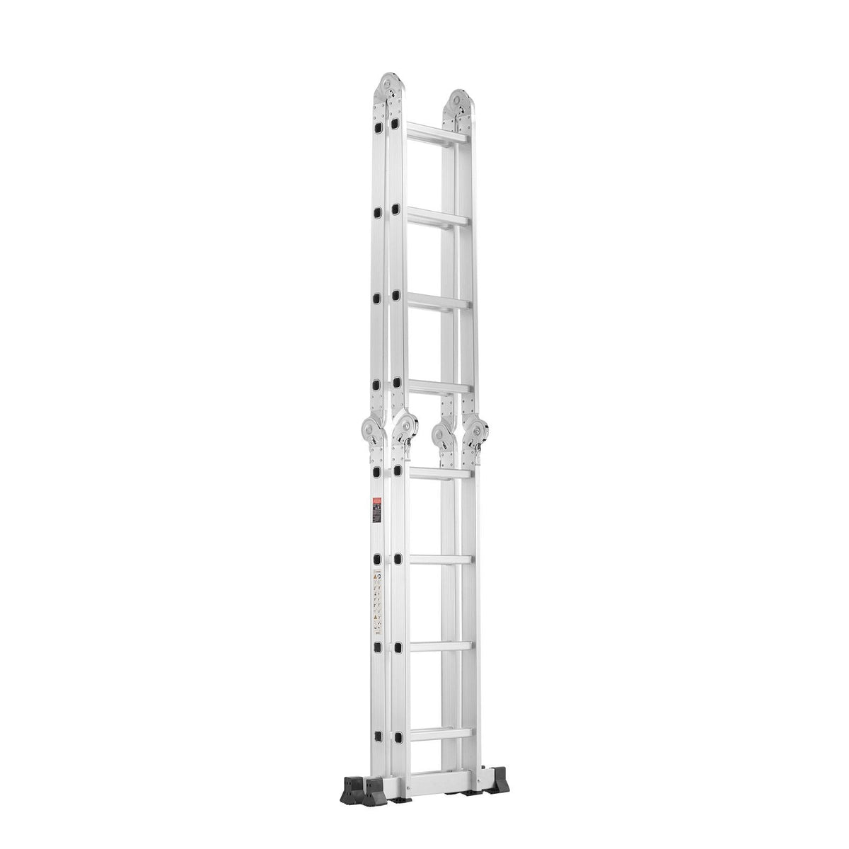 Multi-Purpose Folding Ladder, 7-in-1 Tall Extension Step Ladder, A Frame 4 Step Telescoping Ladder, 15.5ft Reach Height Heavy Duty Adjustable Ladder, 330 lbs Capacity for Home Outdoor