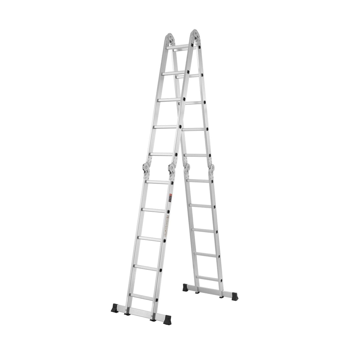 Multi-Purpose Folding Ladder, 7-in-1 Tall Extension Step Ladder, A Frame 5 Step Telescoping Ladder, 19ft Reach Height Heavy Duty Adjustable Ladder, 330 lbs Capacity for Home Outdoor Metal