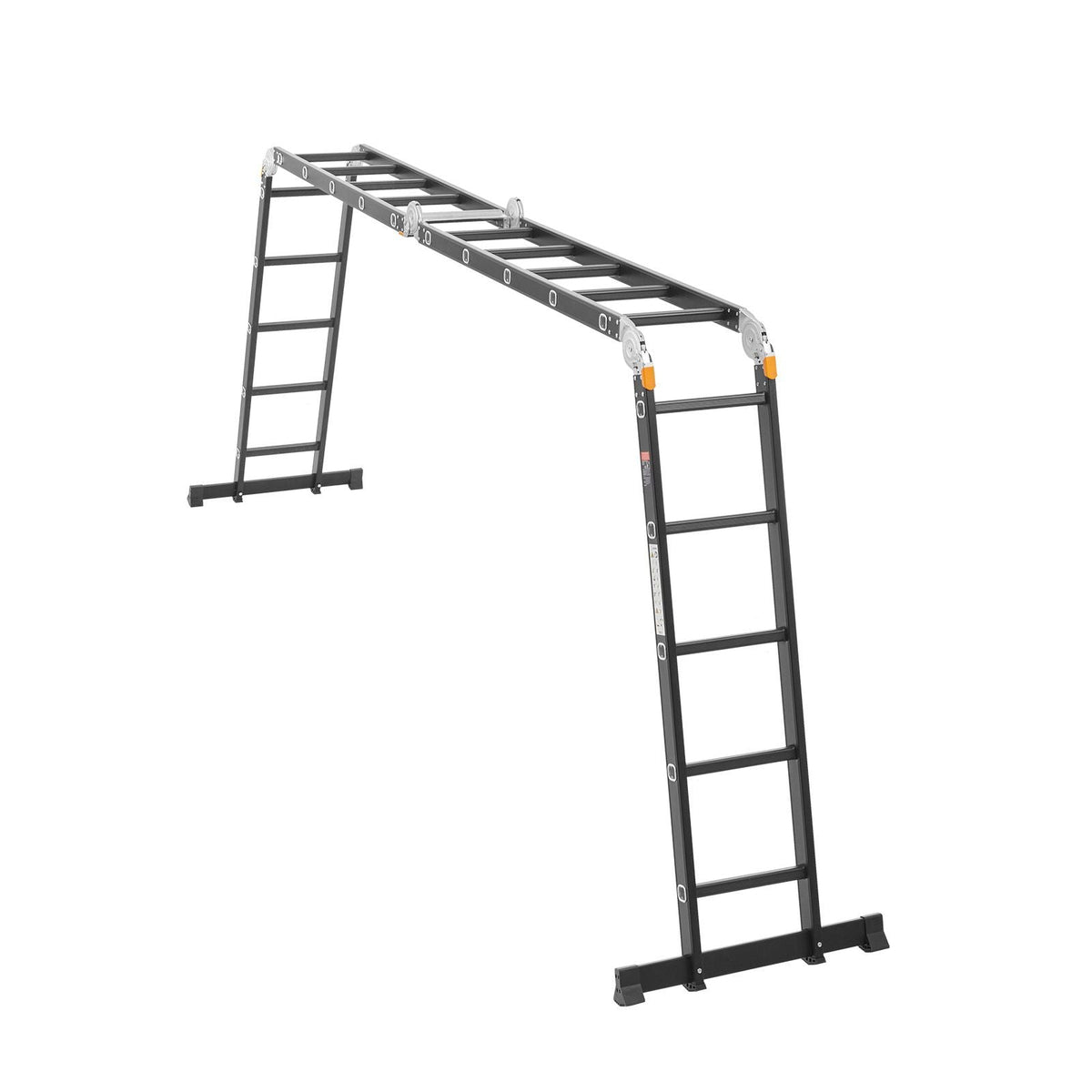 Multi-Purpose Folding Ladder, 7-in-1 Tall Extension Step Ladder, A Frame 5 Step Telescoping Ladder, 19ft Reach Height Heavy Duty Adjustable Ladder, 330 lbs Capacity for Home Outdoor