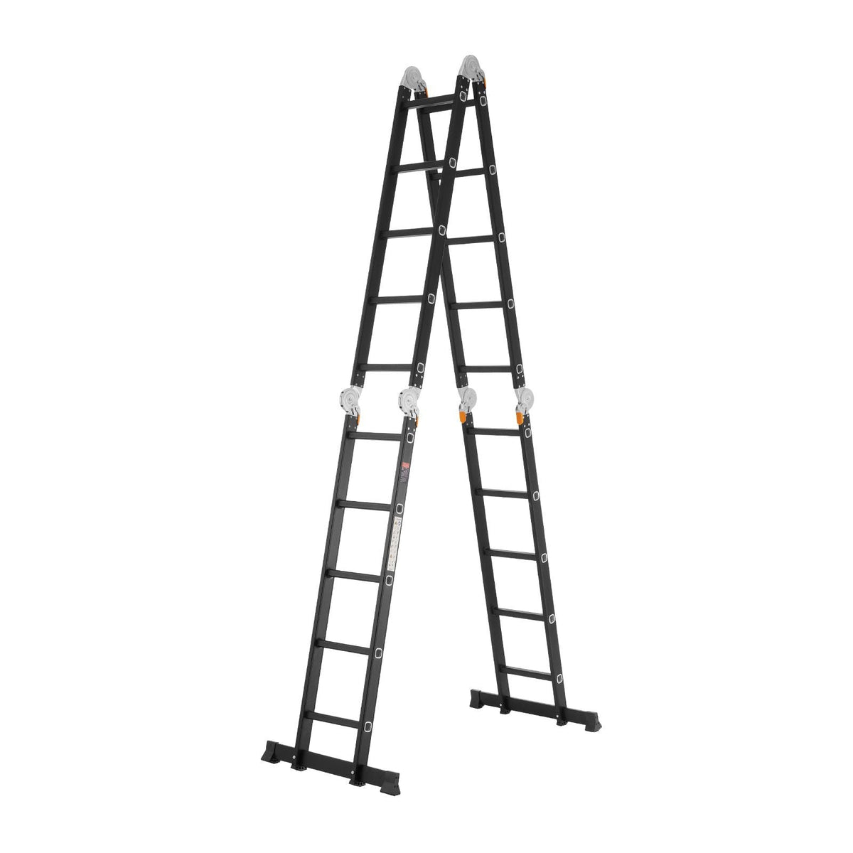 Multi-Purpose Folding Ladder, 7-in-1 Tall Extension Step Ladder, A Frame 5 Step Telescoping Ladder, 19ft Reach Height Heavy Duty Adjustable Ladder, 330 lbs Capacity for Home Outdoor