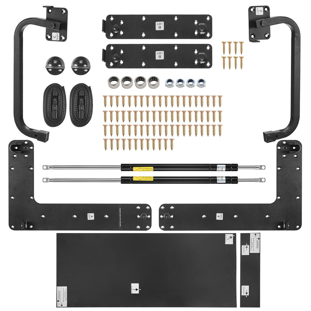 Murphy Bed Kit, Full Size, Vertical Deluxe DIY Wall Bed Mechanical Hardware Kit, Pneumatic Lever Heavy Duty Bed Frame Support, Folding Cabinet Wall Bed Space Saving Design for Guestroom