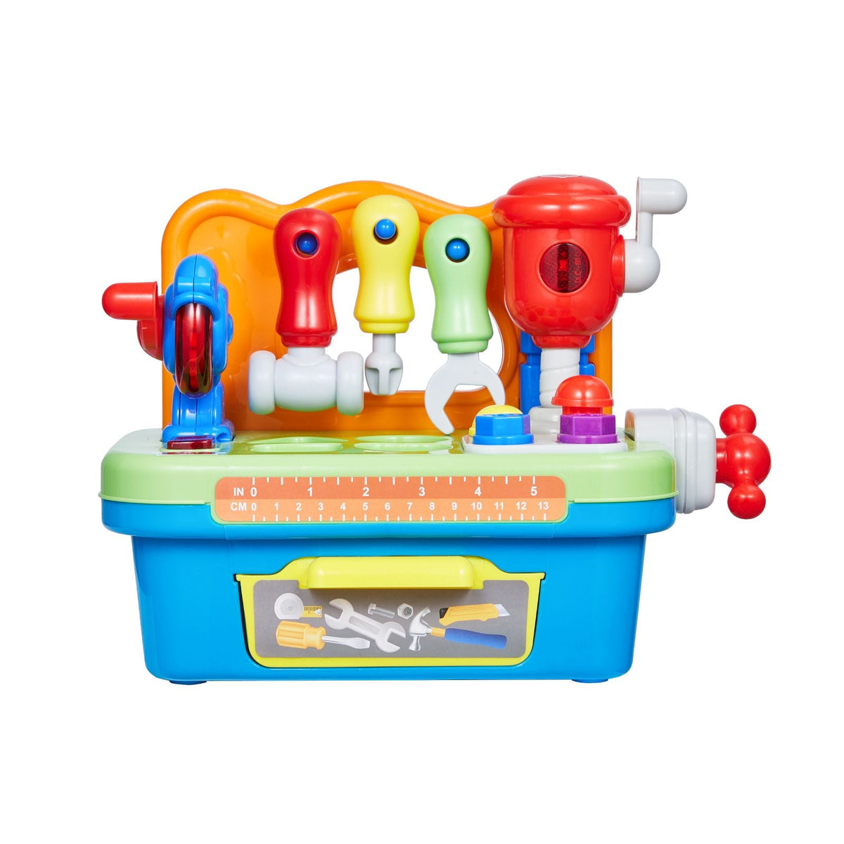 Musical Workbench Toy, Sounds & Lights, Musical Learning Workbench for Toddler Age 2 Years and Up, Baby Pretend Play Tool Set, Infant Shape Sorter Activities, Kids Pounding Game, Boys & Girls