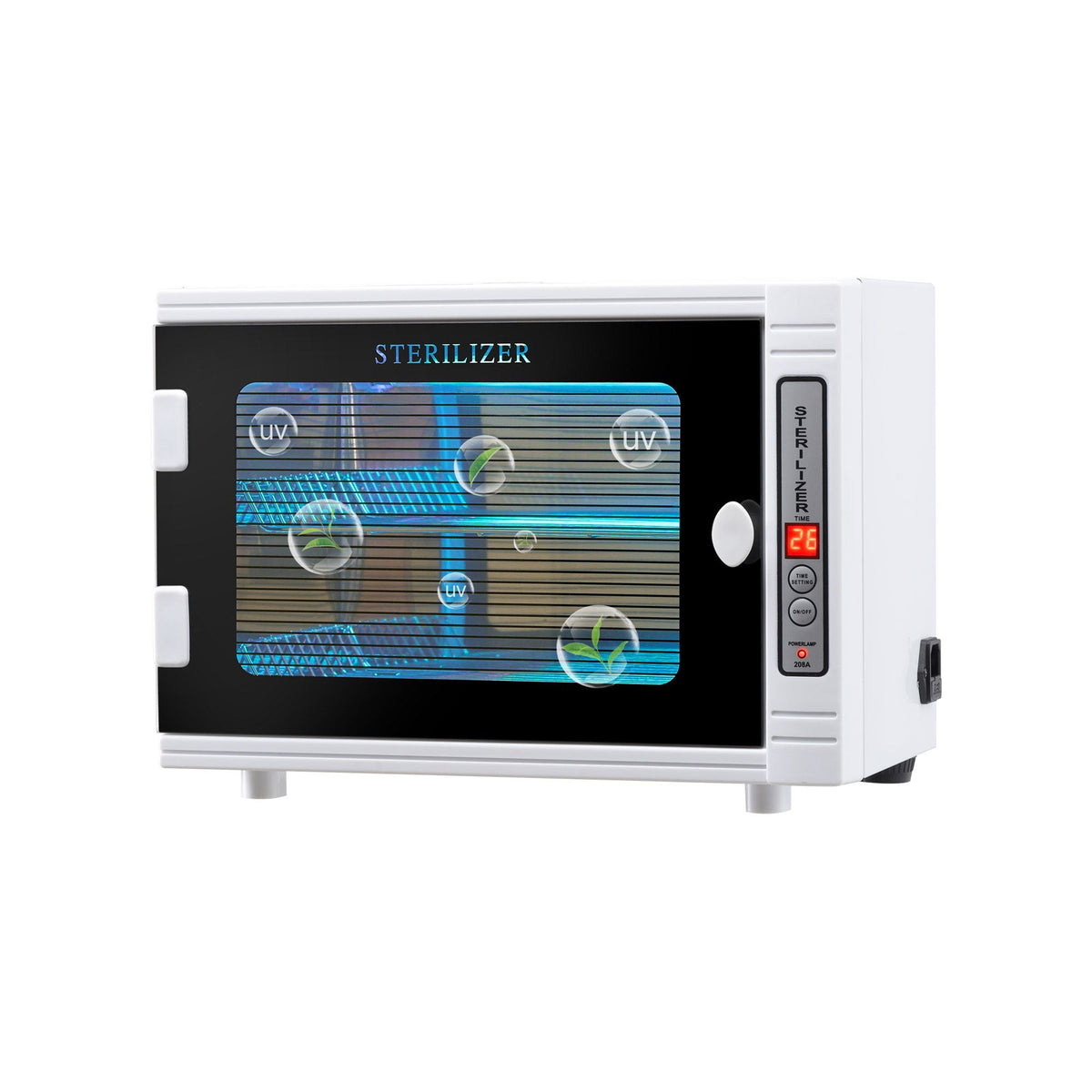 Nail Tool Cleaning Machine, 12L Large Capacity, Tool Cabinet Cleaner Box with Timer Setting, Tempered Glass Door, 185nm Wavelength, for Labs, Home, Nail Salons, Hair Studios, Beauty Salons