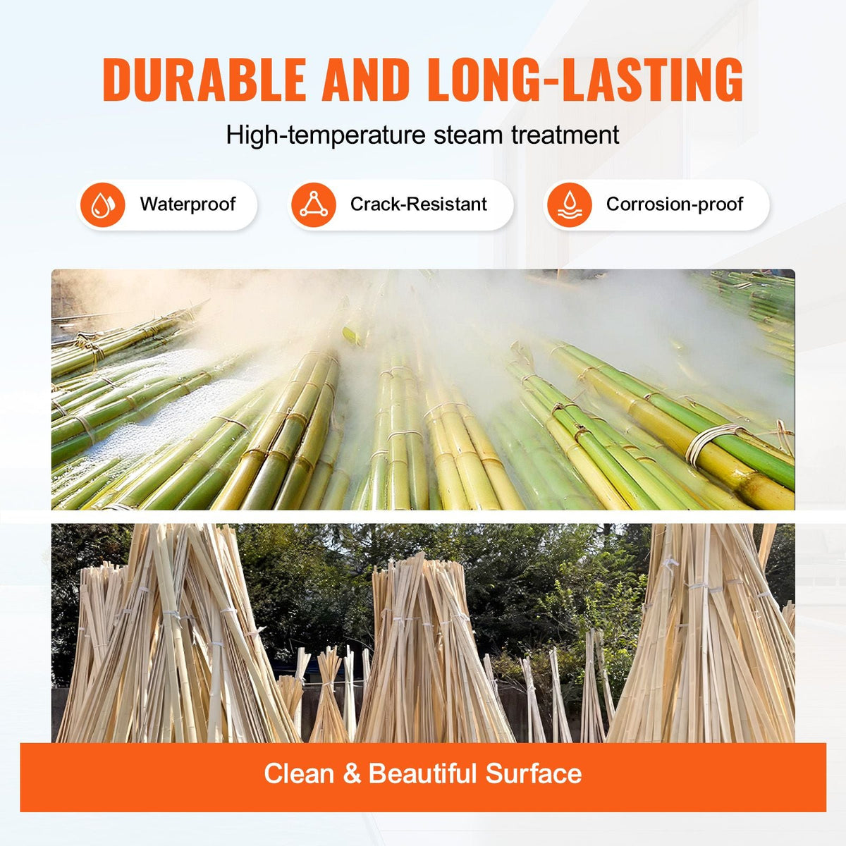 Natural Bamboo Fence Privacy Screen, Eco-Friendly Privacy Bamboo Slat Fence, 6 ft H x 13 ft L Decorative Bamboo Screen Panel, for Garden, Backyard, Balcony, Patio, Pool Side