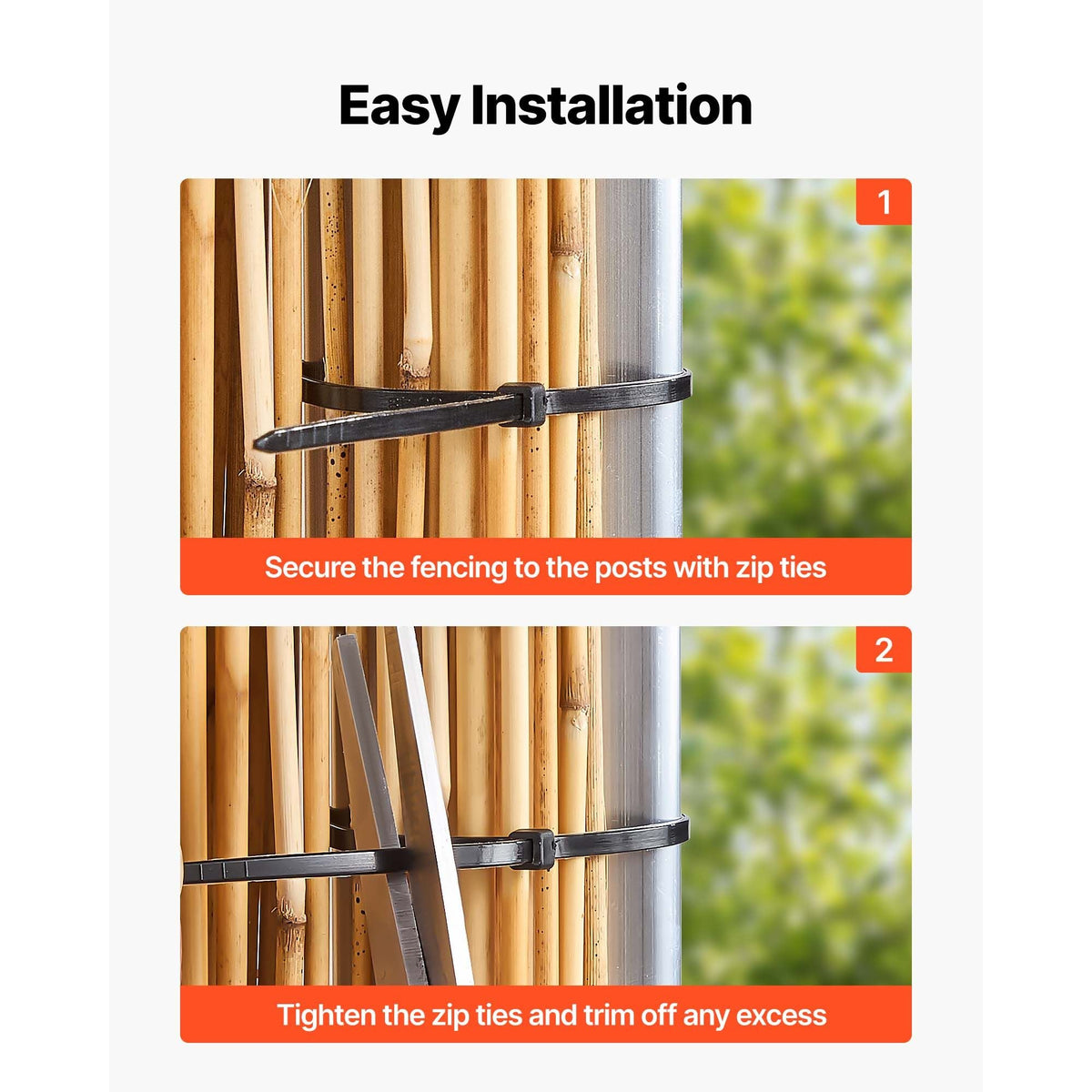 Natural Reed Fencing, 4 ft x 16.4 ft, Decorative Natural Reed Fencing Roll, Decorative Fence for Backyard Garden Divider, Privacy Screen Panel Curtain for Balcony Patio Garden Backyard Outdoor