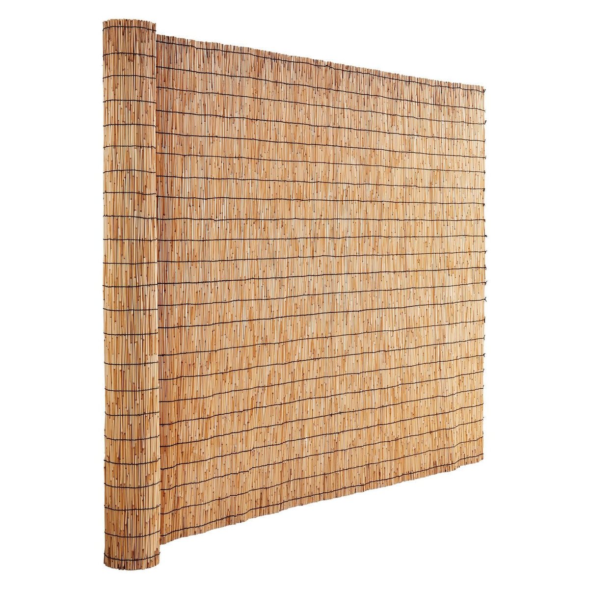 Natural Reed Fencing, 4 ft x 16.4 ft, Reed Screen Curtain Balcony Reed Fence Roll for Outdoor Backyard Patio, Decorative Fence for Backyard Garden Fencing Divider, Privacy Screen Panel Curtain