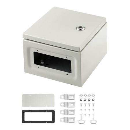NEMA Metal Case, 8x8x6'' NEMA 4X Metal Electric Enclosure, IP66 Water & Dust Resistant, Suitable for Both Outdoor & Indoor Electrical Connections