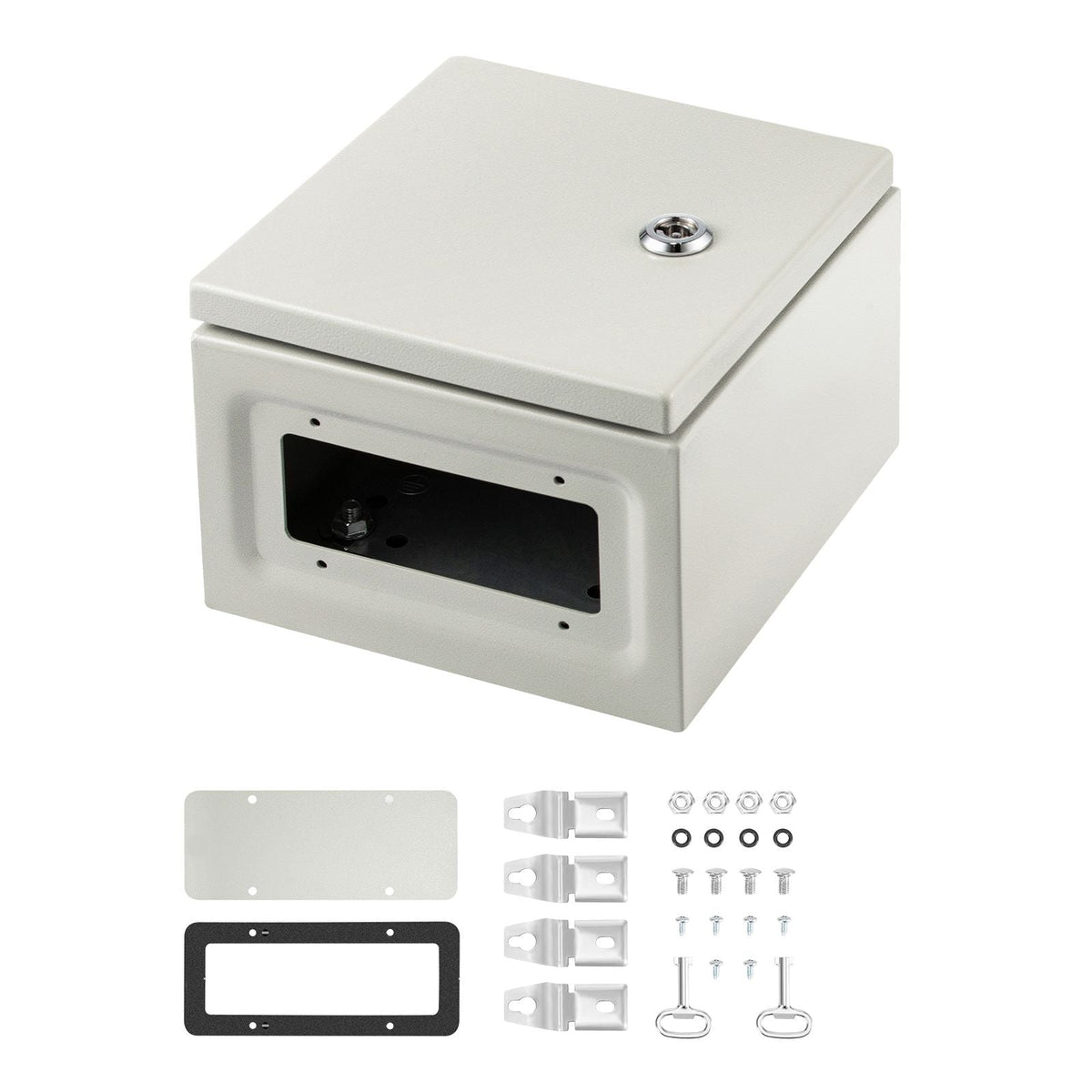 NEMA Metal Case, 8x8x6'' NEMA 4X Metal Electric Enclosure, IP66 Water & Dust Resistant, Suitable for Both Outdoor & Indoor Electrical Connections