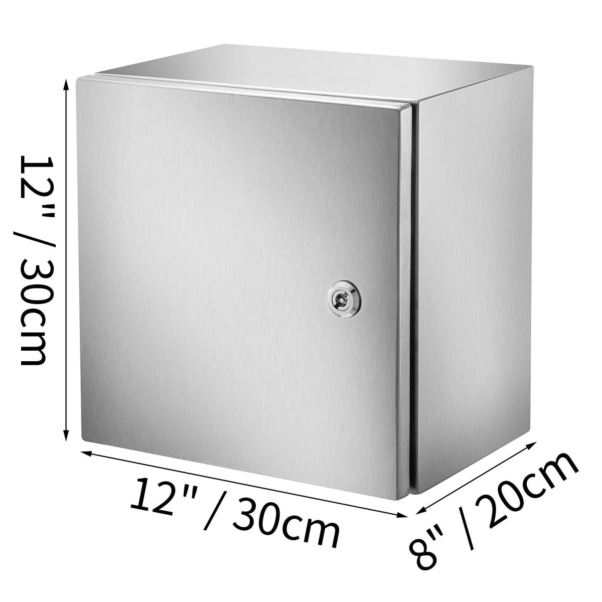 NEMA Stainless Steel Enclosure, 12 x 12 x 8\'\' NEMA 4X Steel Electrical Box, IP66 Waterproof & Dustproof, Outdoor/Indoor Electrical Junction Box, with Mounting Plate