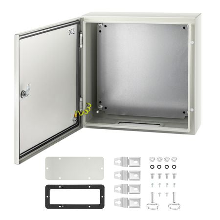 NEMA Steel Enclosure, 20 x 20 x 6\'\' NEMA 4X Steel Electrical Box, IP66 Waterproof & Dustproof, Outdoor/Indoor Electrical Junction Box, with Mounting Plate