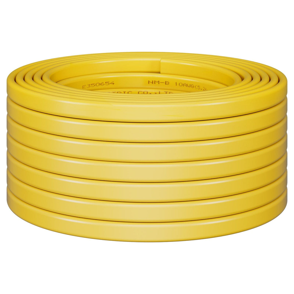 NM-B Wire, 10AWG/2C Non-Mettalic Residential Indoor Electrical Wire with Ground, PVC Sheathed High-Purity Copper Core Cable, for Outlets, Switches, Other Loads & Lighting Wiring Projects(50 ft)