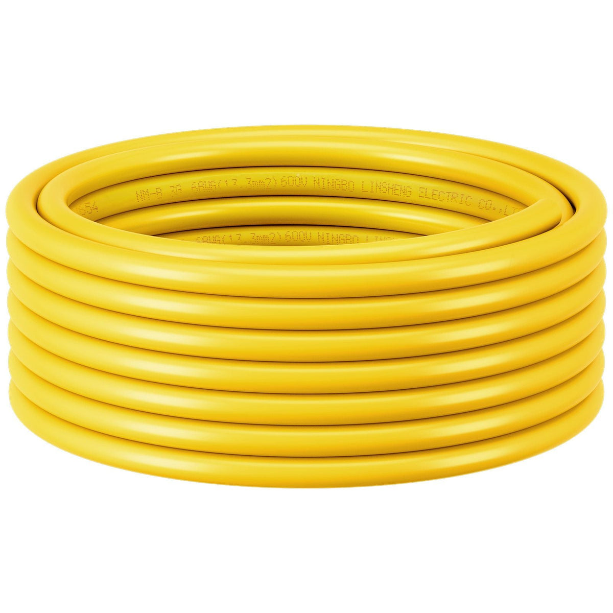 NM-B Wire, 6AWG/3C Non-Mettalic Residential Indoor Electrical Wire with Ground, PVC Sheathed High-Purity Copper Core Cable, for Outlets, Switches, Other Loads & Lighting Wiring Projects(50 ft)