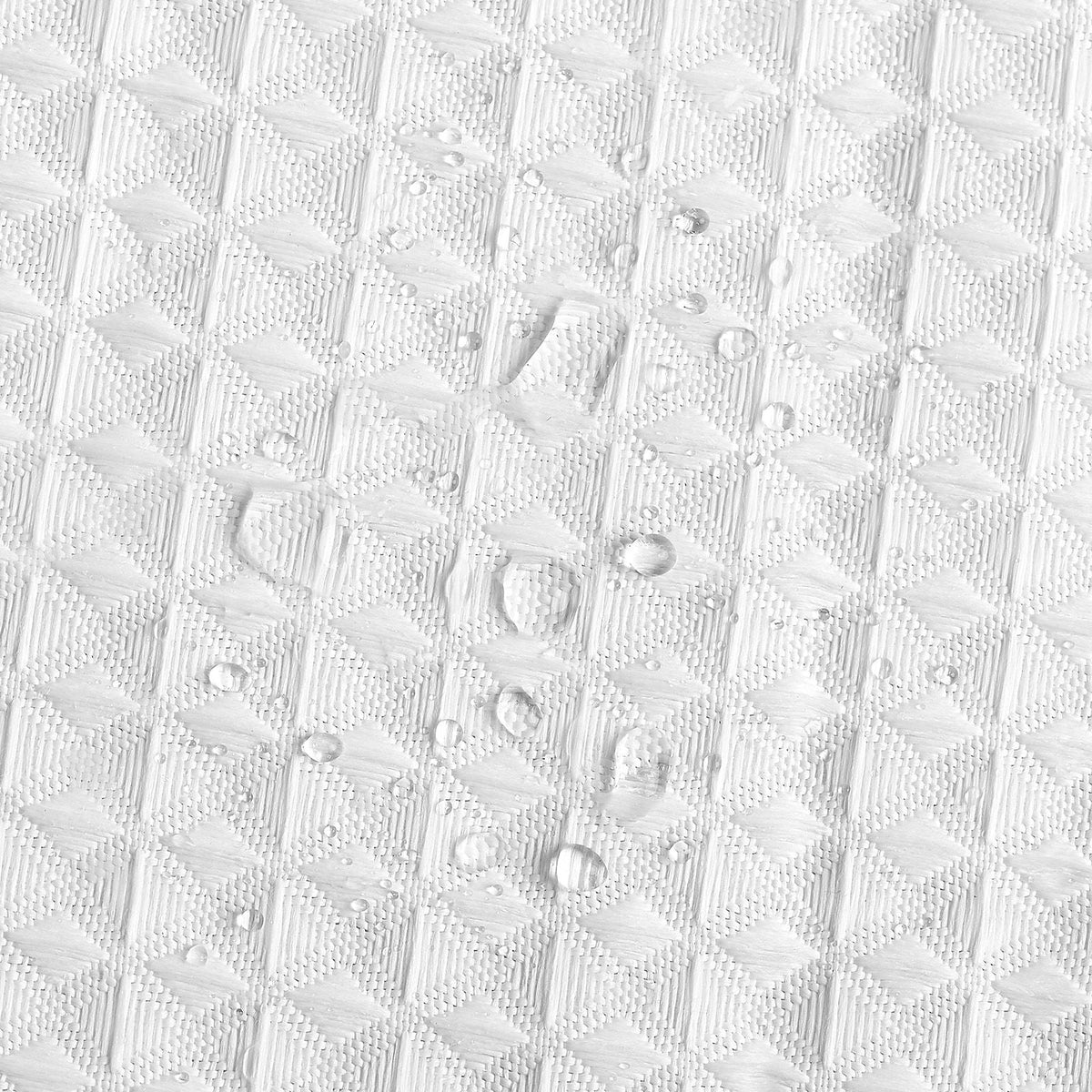 No Hook Shower Curtain, 2-in-1 Waterproof Waffle Weave Shower Curtains, 240 GSM Curtain with Snap-in Liner, See-Through Window, and Magnets, for Bathroom Showers & Bath Tubs, 74x71 in (White)