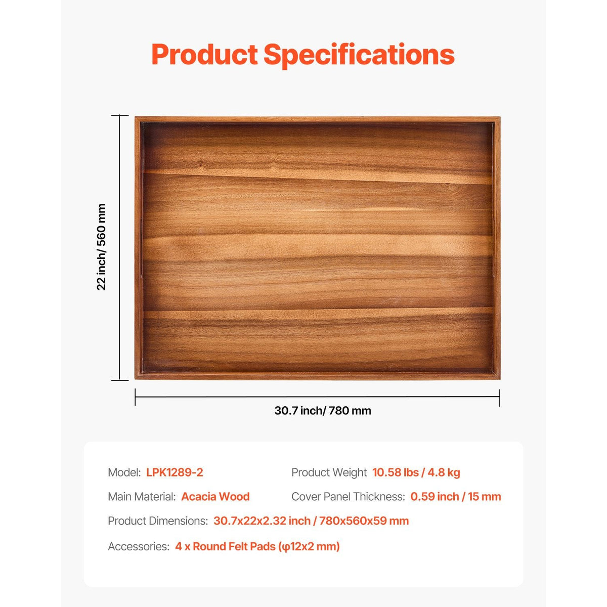 Noodle Board Stove Cover, Stove Top Cover Board for Gas Burner & Electric Stove, Acacia Wood Cutting Board with Built-in Handles, RV Stovetop Cover/ Kitchen Sink Cover for Counter Space & Tray