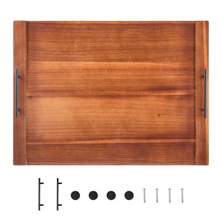 Noodle Board Stove Cover, Stove Top Cover Board for Gas Burner & Electric Stove, Acacia Wood Cutting Board with Handles, RV Stovetop Cover/ Kitchen Sink Cover for Counter Space & Tray, Natural