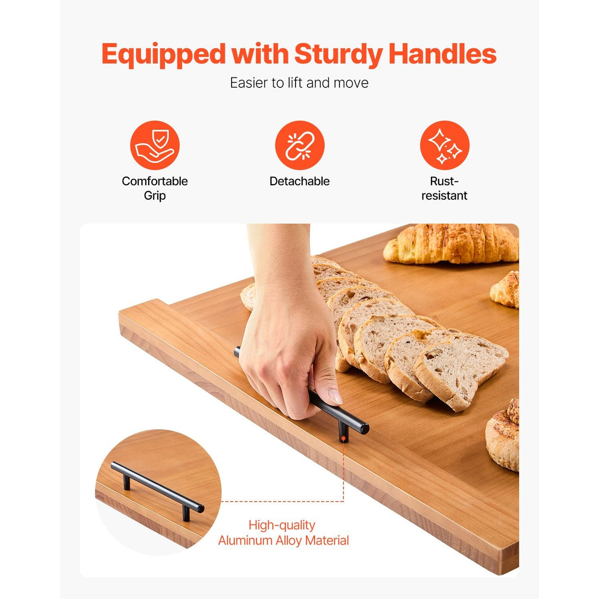 Noodle Board Stove Cover, Stove Top Cover Board for Gas Burners & Electric Stove, Pine Wood Cutting Board with Handles, RV Stovetop Cover/ Kitchen Sink Cover for Counter Space & Tray, Natural