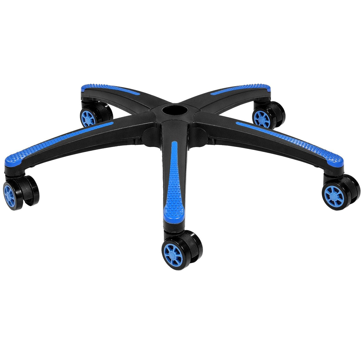 Office Chair Base Replacement, 28", 2500 lbs Static Load, Heavy Duty Universal Computer Desk Chair Stool Base Part with 5 Casters and Reinforced Legs, Desk Chair Base Replacement, Black + Blue