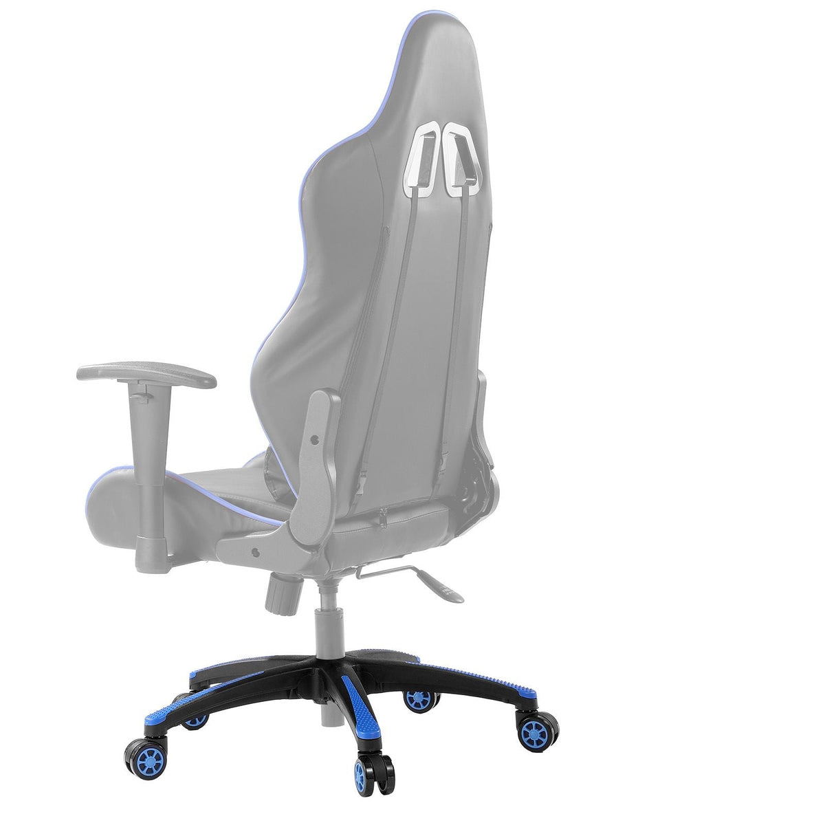 Office Chair Base Replacement, 28", 2500 lbs Static Load, Heavy Duty Universal Computer Desk Chair Stool Base Part with 5 Casters and Reinforced Legs, Desk Chair Base Replacement, Black + Blue