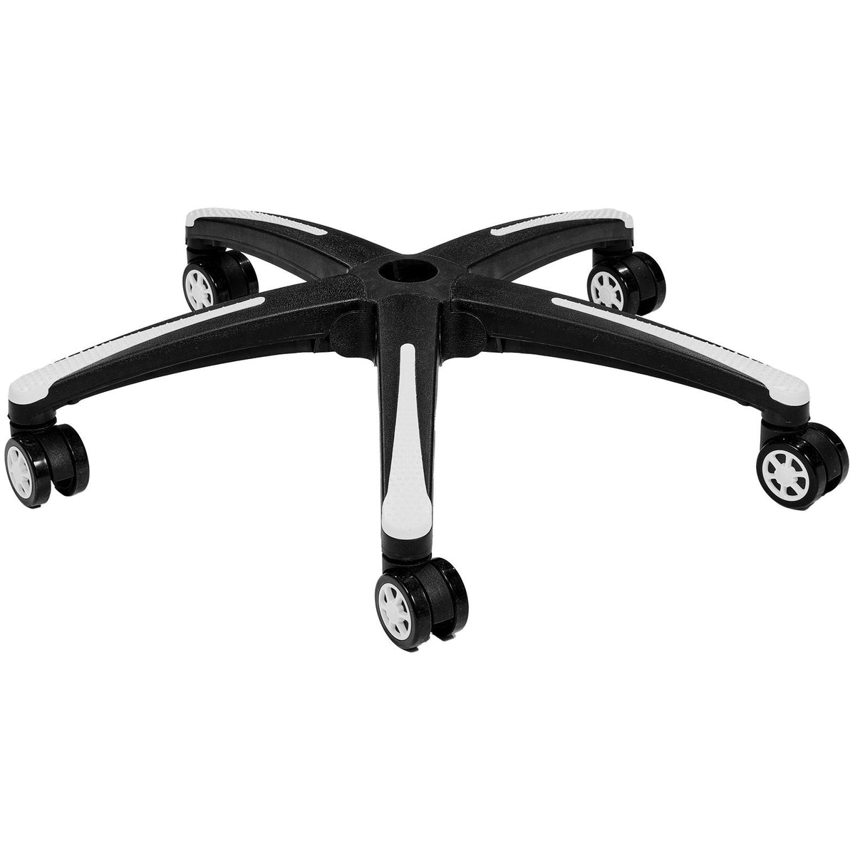 Office Chair Base Replacement, 28", 2500 lbs Static Load, Heavy Duty Universal Computer Desk Chair Stool Base Part with 5 Casters and Reinforced Legs, Desk Chair Base Replacement, Black + White