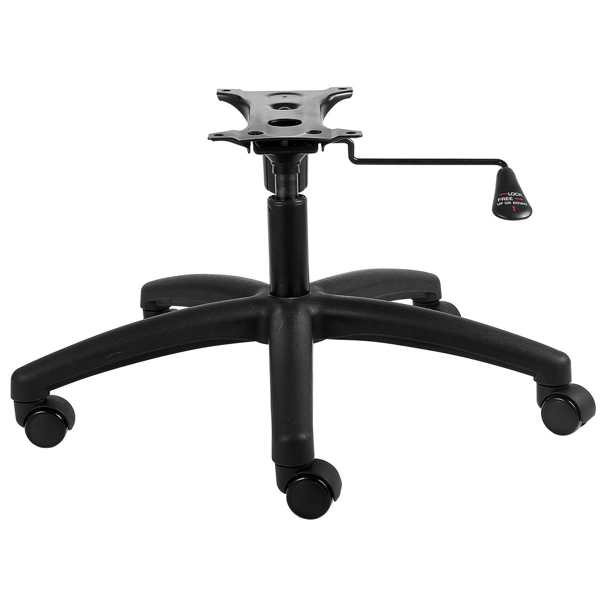 Office Chair Base Replacement, 28", 2500 lbs Static Load, Heavy Duty Universal Computer Desk Chair Stool Base Part with 5 Casters, Gas Cylinder & Seat Plate, Desk Chair Base Replacement, Black